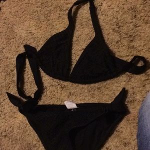 Black bikini with dots